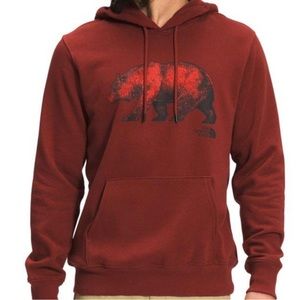 TNF Men’s Bear pullover hoodie in Men’s Large Brick Red good used condition